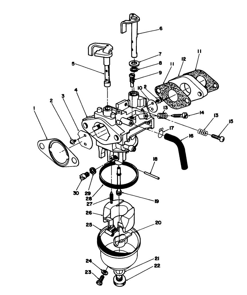 CARBURETOR ASSEMBLY (MODEL NO. VMG6)