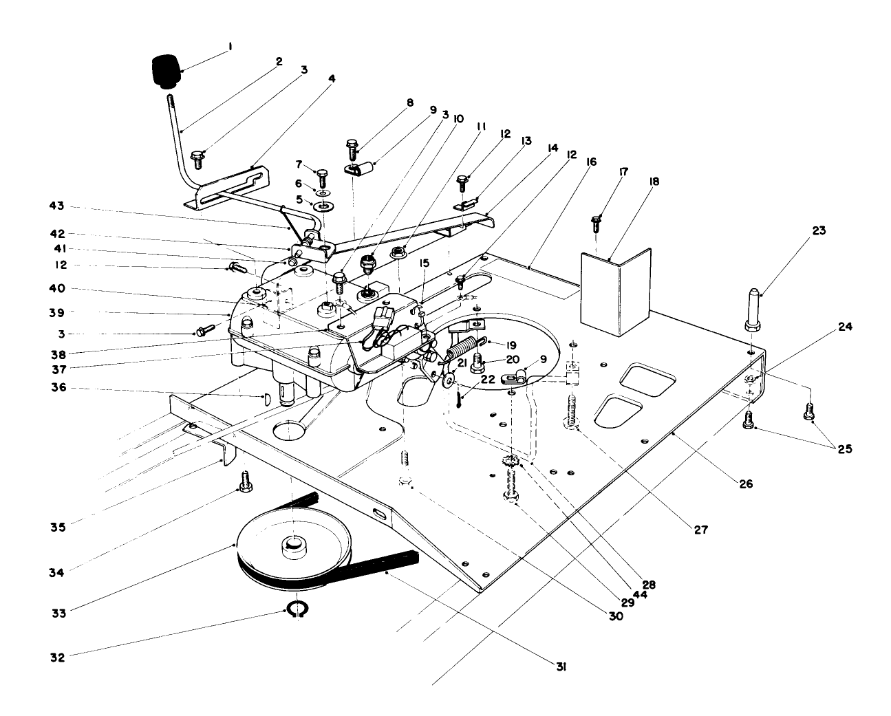 Engine Plate And Shift Assembly