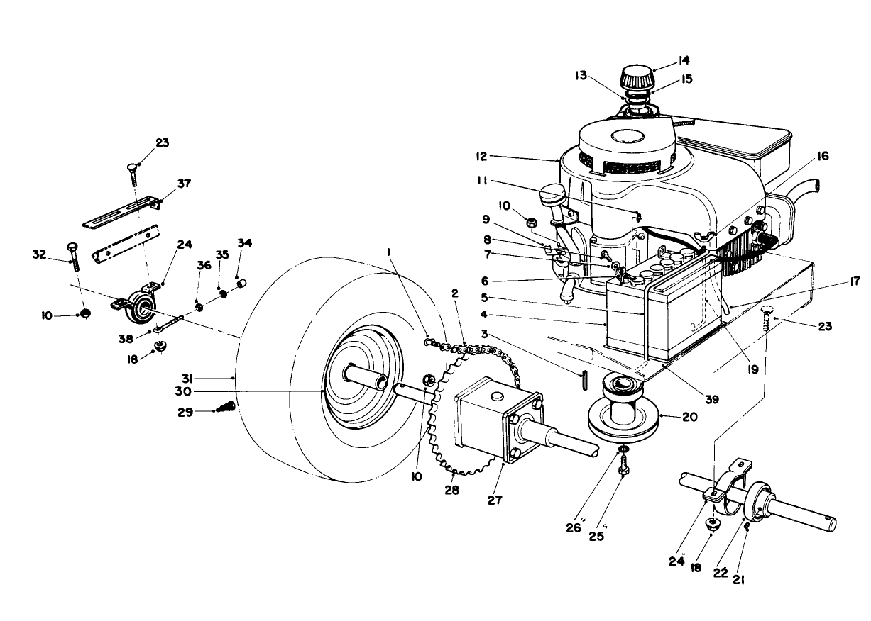 Engine And Axle Assembly