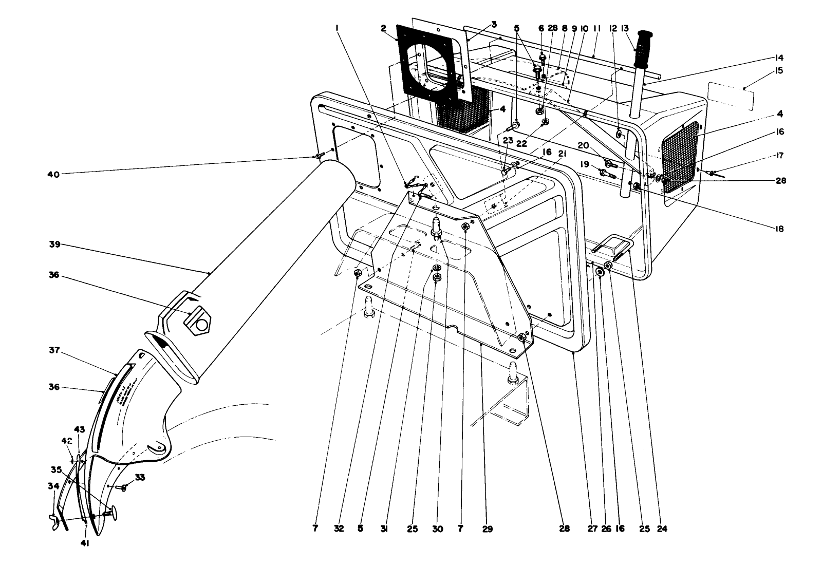 Easy-Empty Grass Catcher Model No. 59046 (optional)