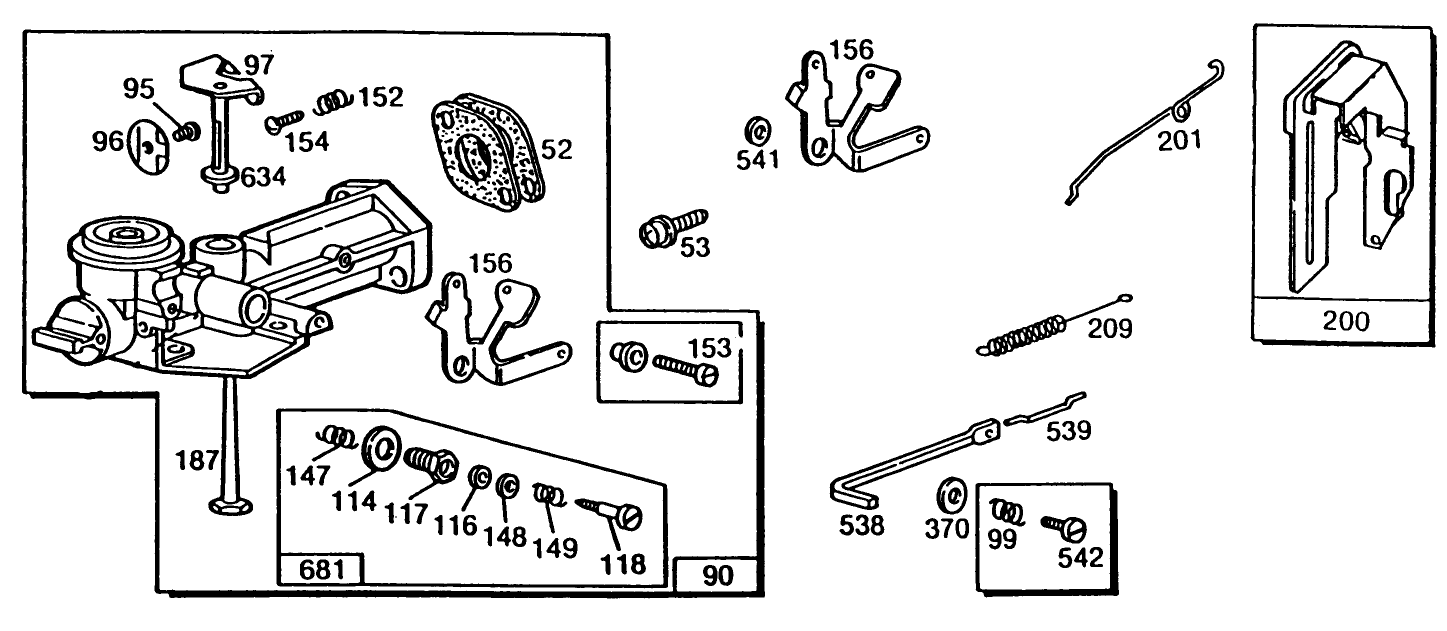 Engine Briggs & Stratton Model No. 60112 Type No. 1210-01