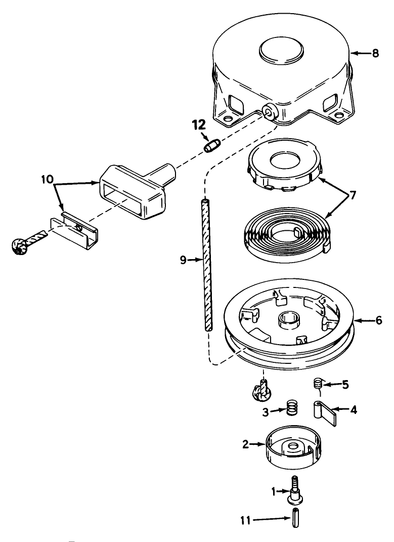 Rewind Starter No. 590420a (used On Units With Serial No. 7000001-7004102)