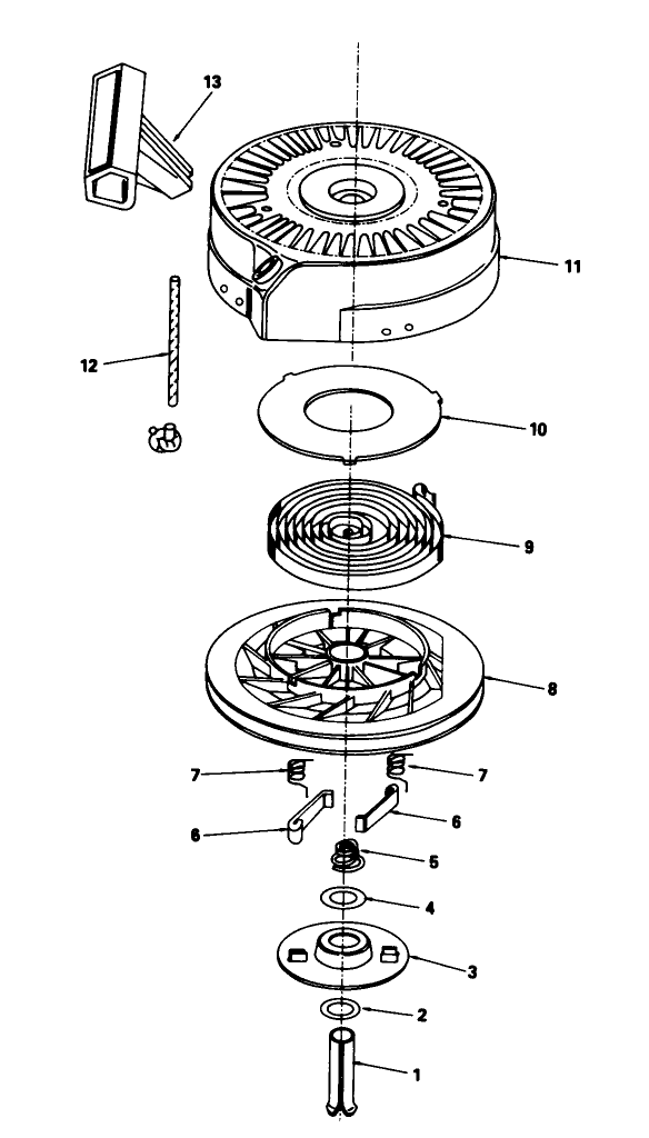 Rewind Starter No. 590621 (used On Units With Serial No. 7004103 & Up)