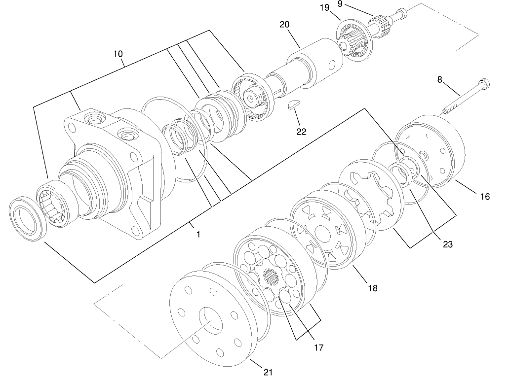 Hydraulic Wheel Motor Assembly No. 75-9990
