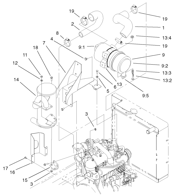 Air Cleaner And Muffler Assembly
