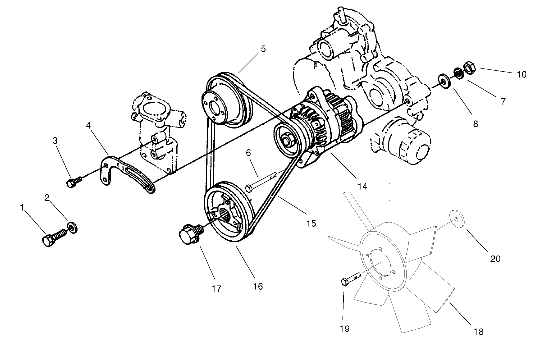 Alternator And Pulley Assembly