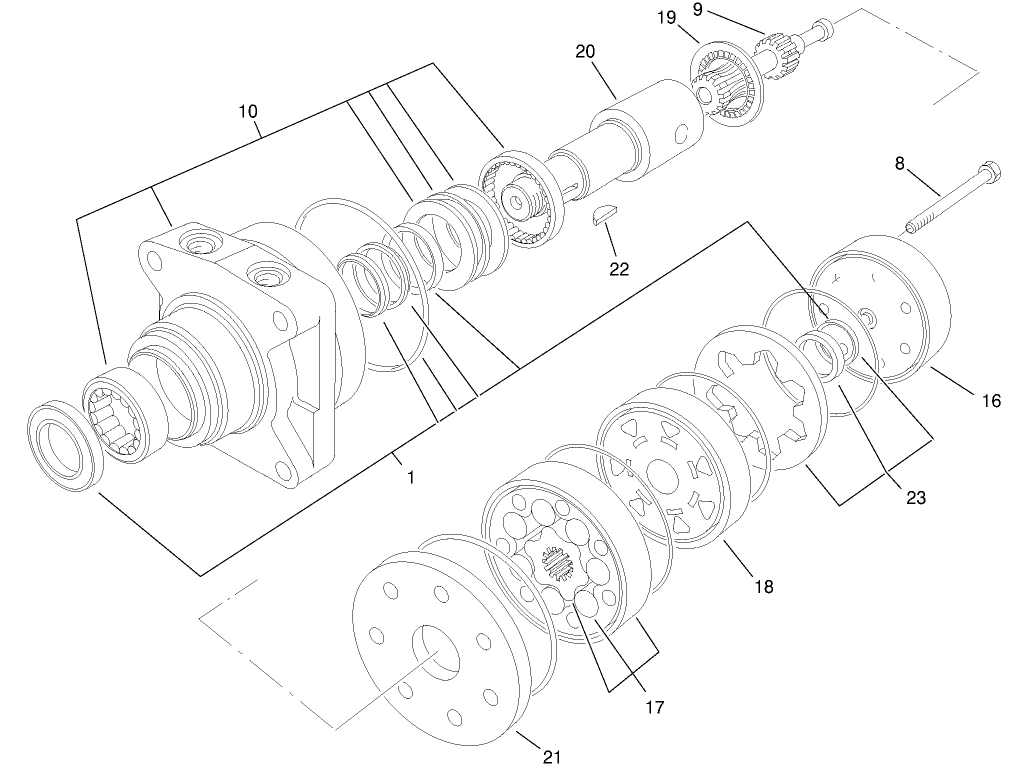 Hydraulic Wheel Motor Assembly No. 75-9990