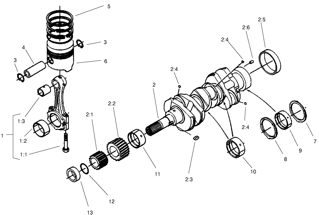Piston And Crankshaft Assembly