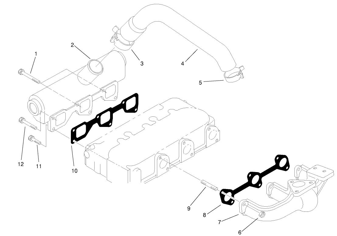 Exhaust Manifold And Gasket Assembly