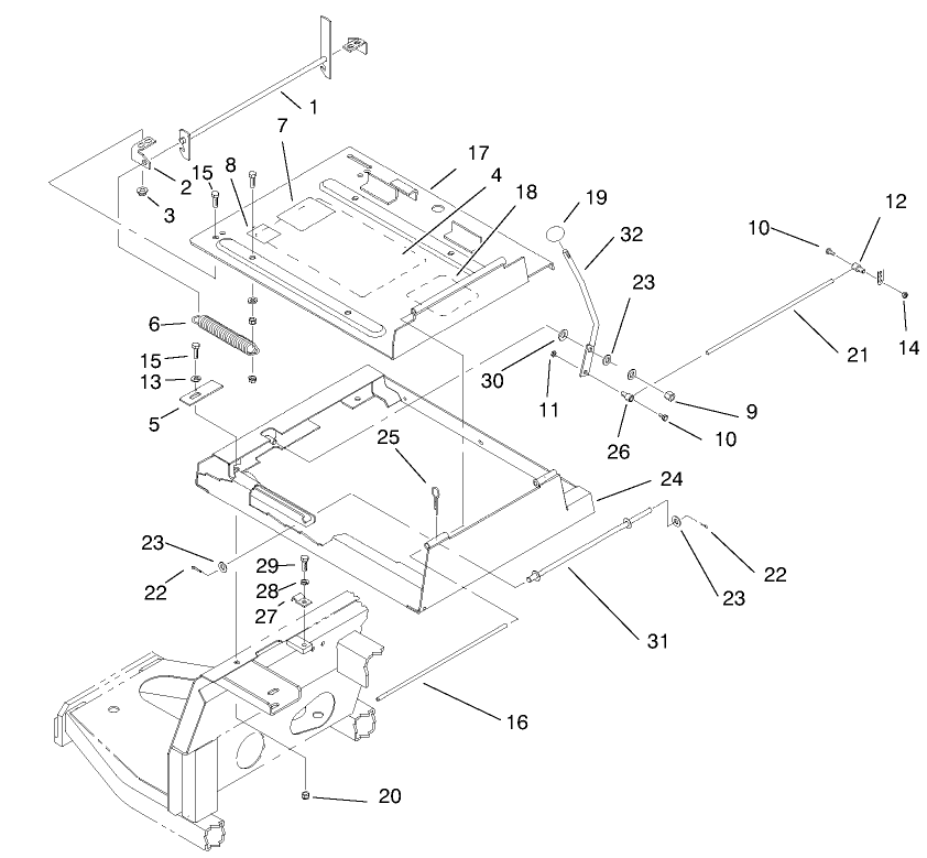 Seat Frame And Throttle Assembly