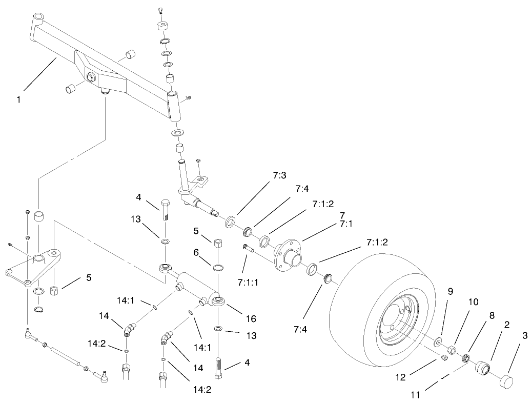 2 Wheel Drive Axle Assembly (only On: 03540)
