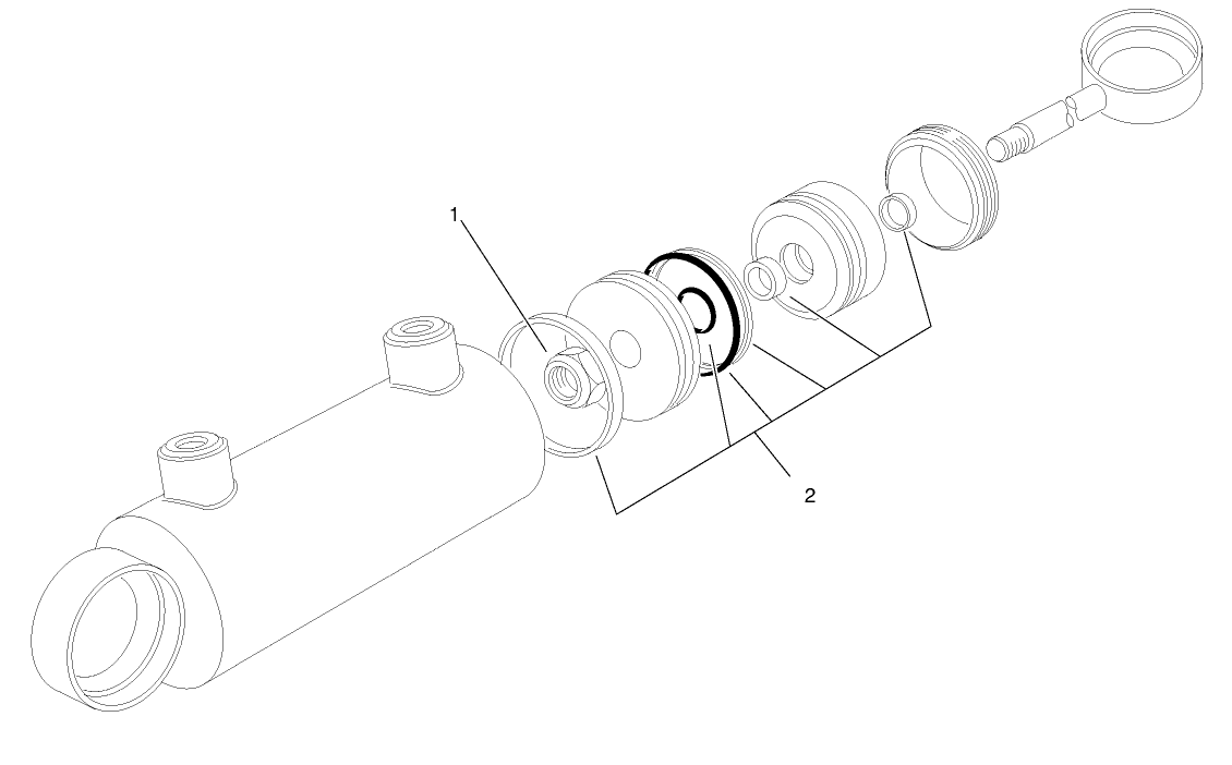 Hydraulic Cylinder Assembly No. 98-8163 (only On: 03541)