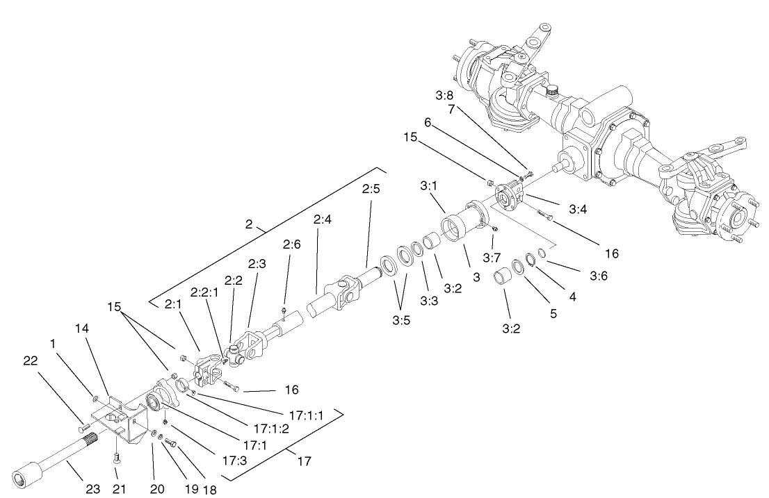 4 Wheel Drive Shaft Assembly (only On: 03541)