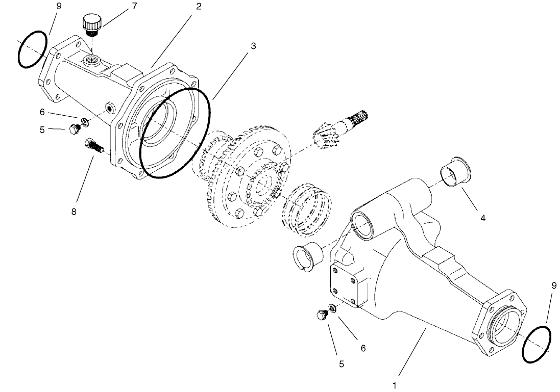 Rear Axle Assembly No. 98-3925 (continued) Axle Support Assembly