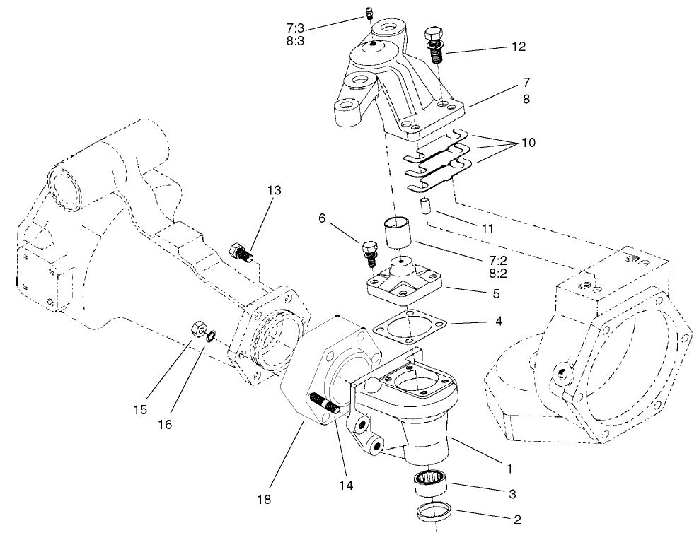 Rear Axle Assembly No. 98-3925 (continued) Bevel Gear Case Assembly
