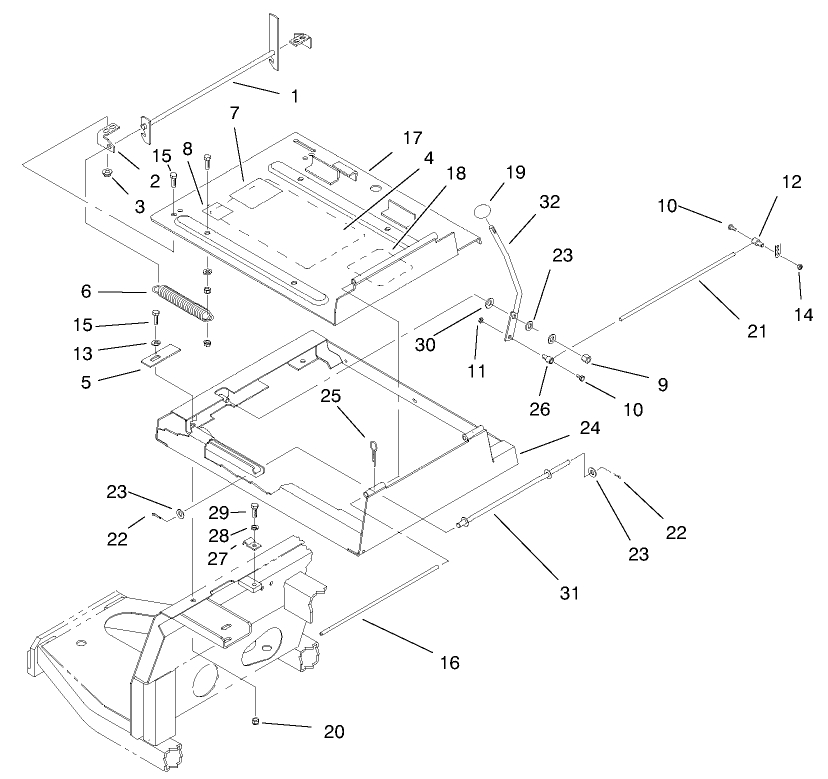 Seat Frame And Throttle Assembly