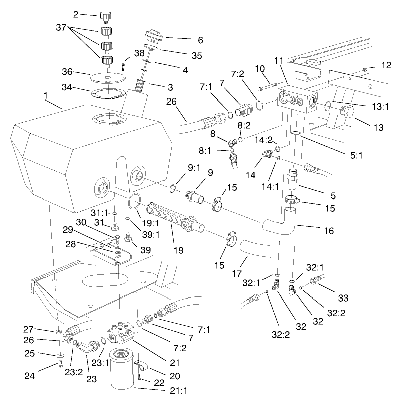 Hydraulic Filter And Reservoir Assembly