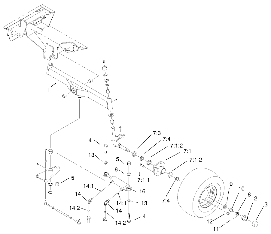 2 Wheel Drive Axle Assembly (only On: 03543)