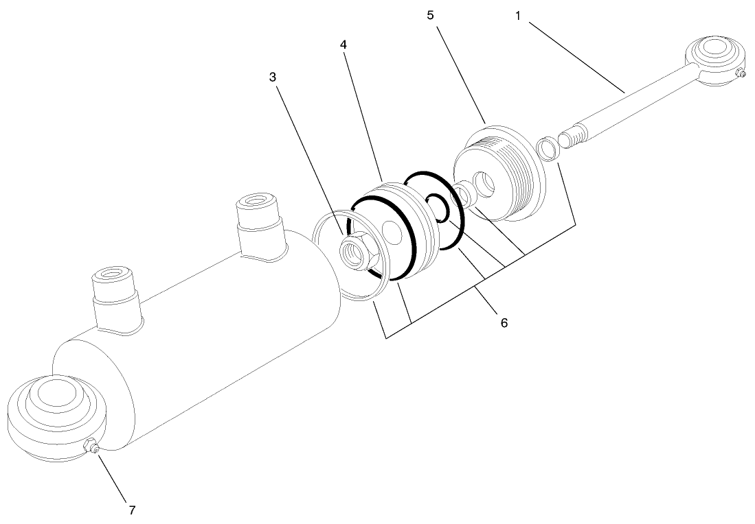 Hydraulic Cylinder No. 75-1200 (only On: 03543)