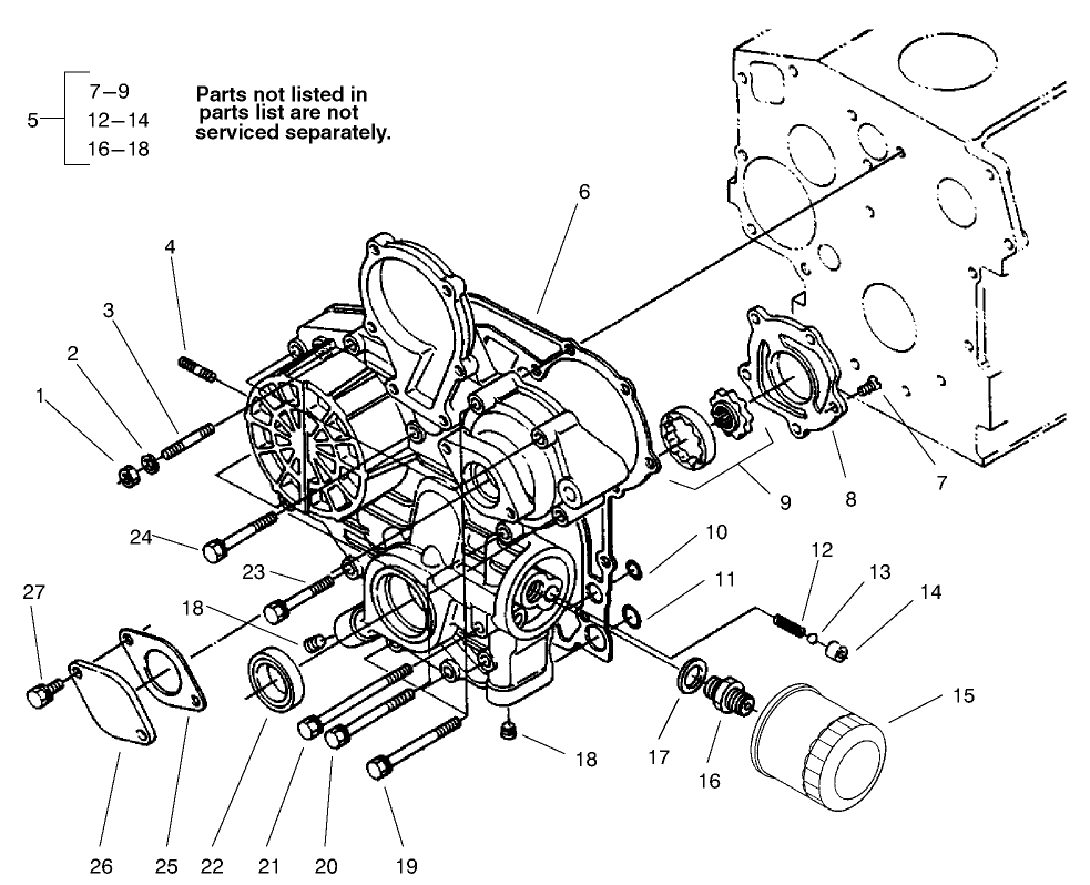 Gear Case And Oil Filter Assembly