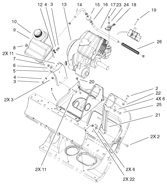 Engine and Frame Assembly