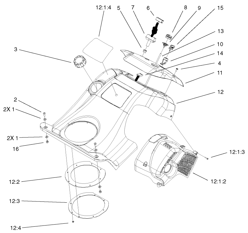 Upper Shroud and Control Panel Assembly