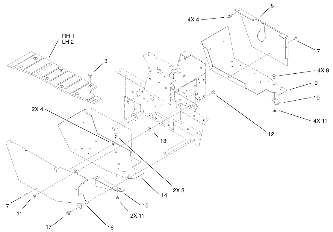 Footrest And Hoodstand Side Cover Assembly