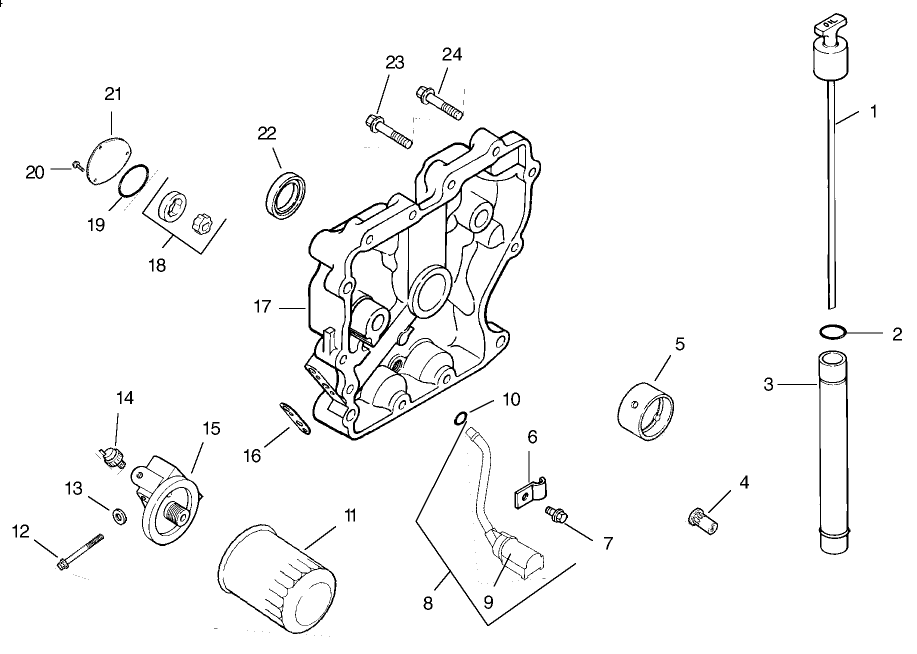 Oil Pan/lubrication Assembly Kohler Model Ch15s-44533