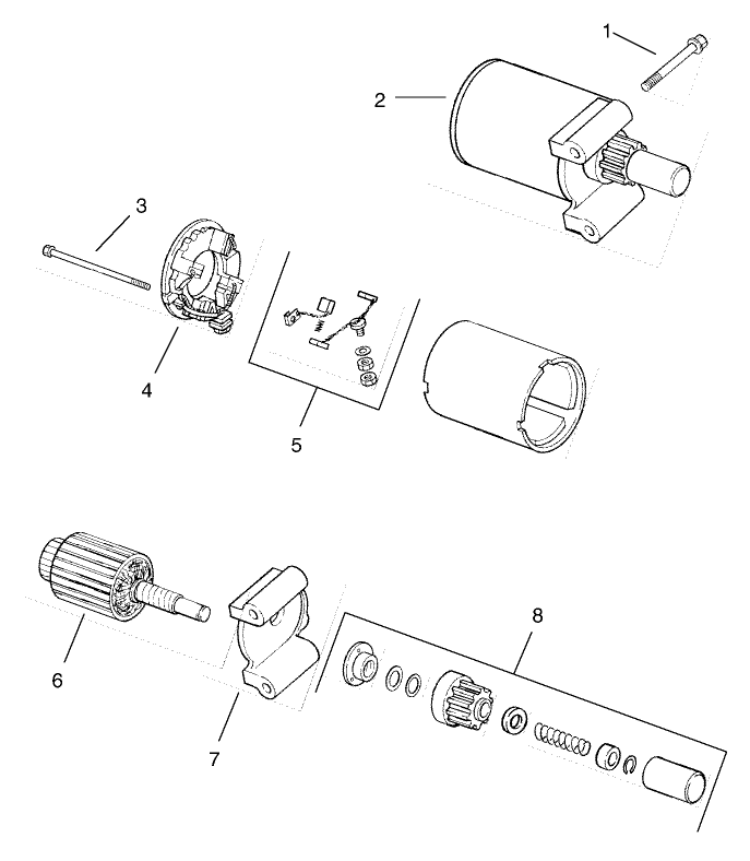 Starter Assembly Kohler Model Ch15s-44533