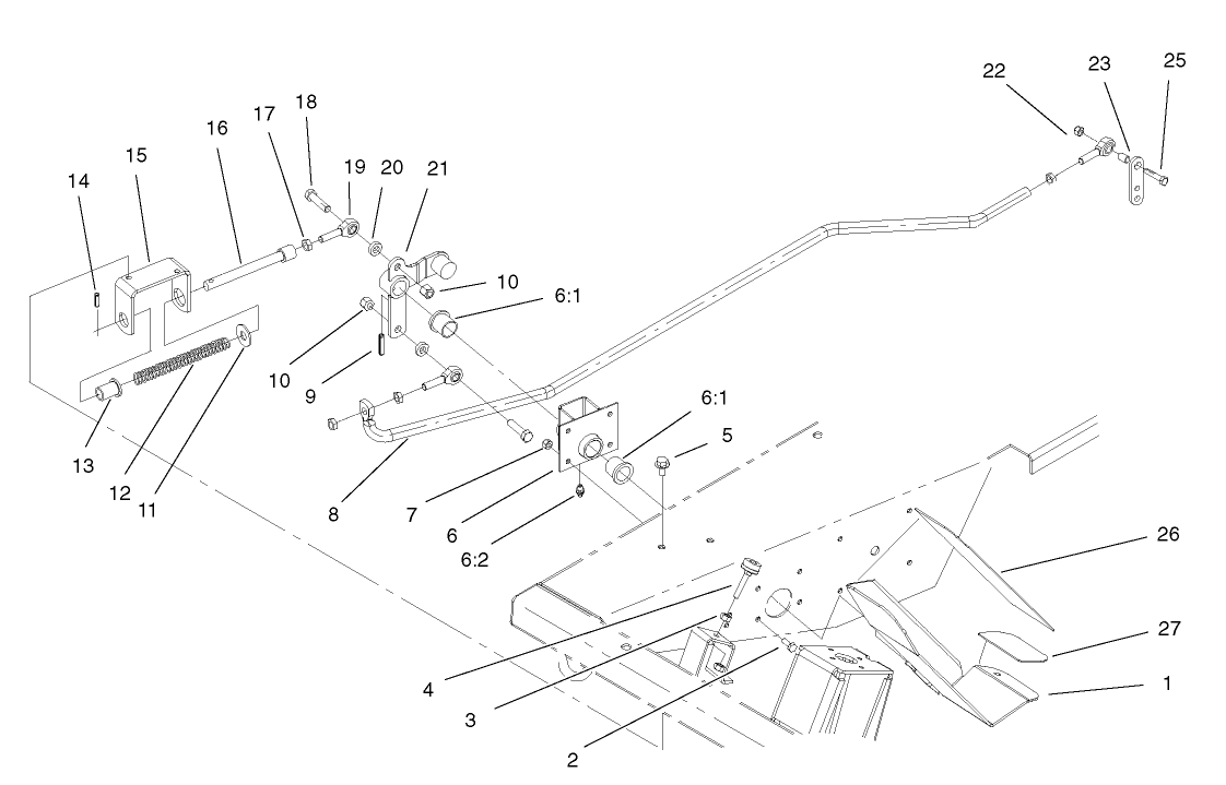 Traction Pedal And Linkage Assembly