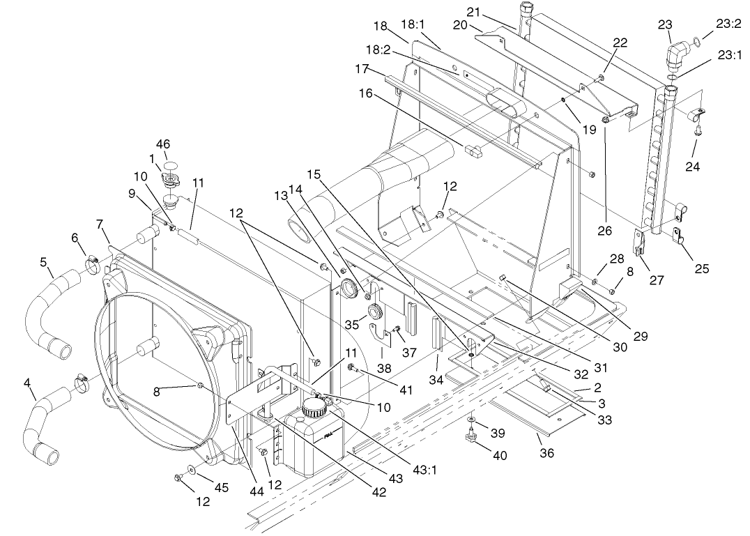 Radiator, Oil Cooler And Support Assembly