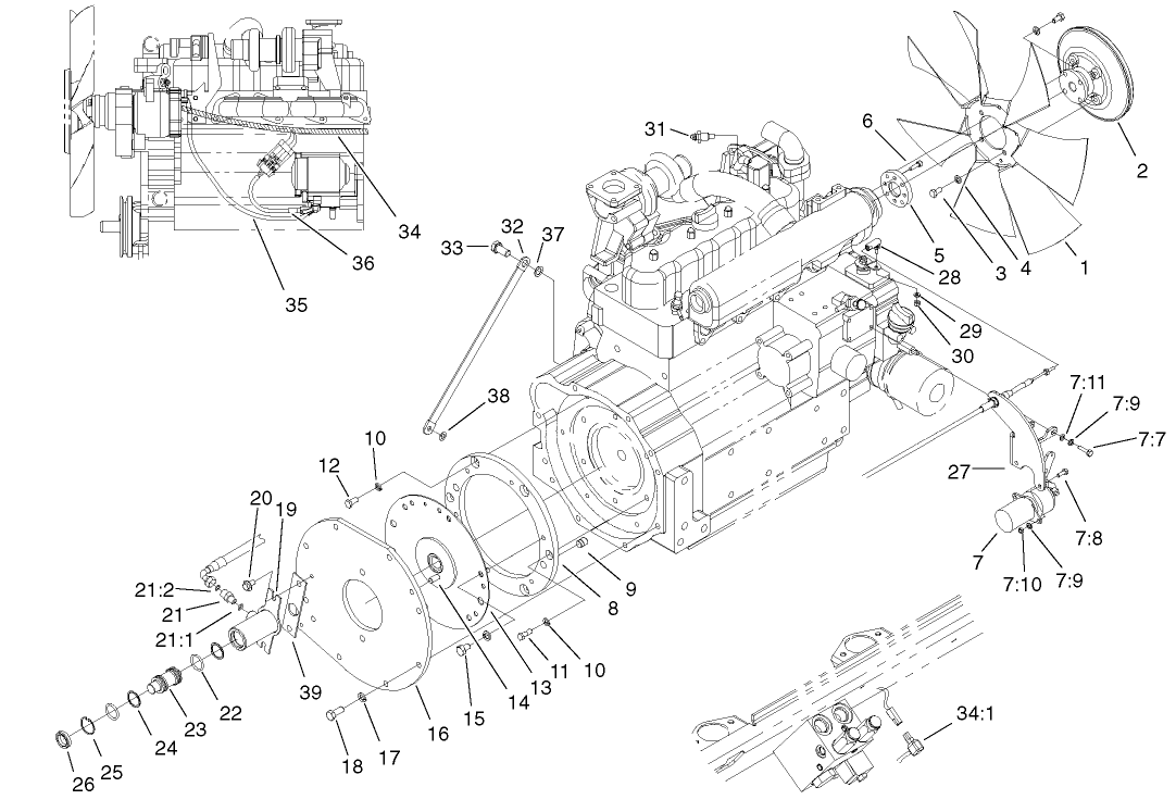 Fan Drive And Flywheel Assembly