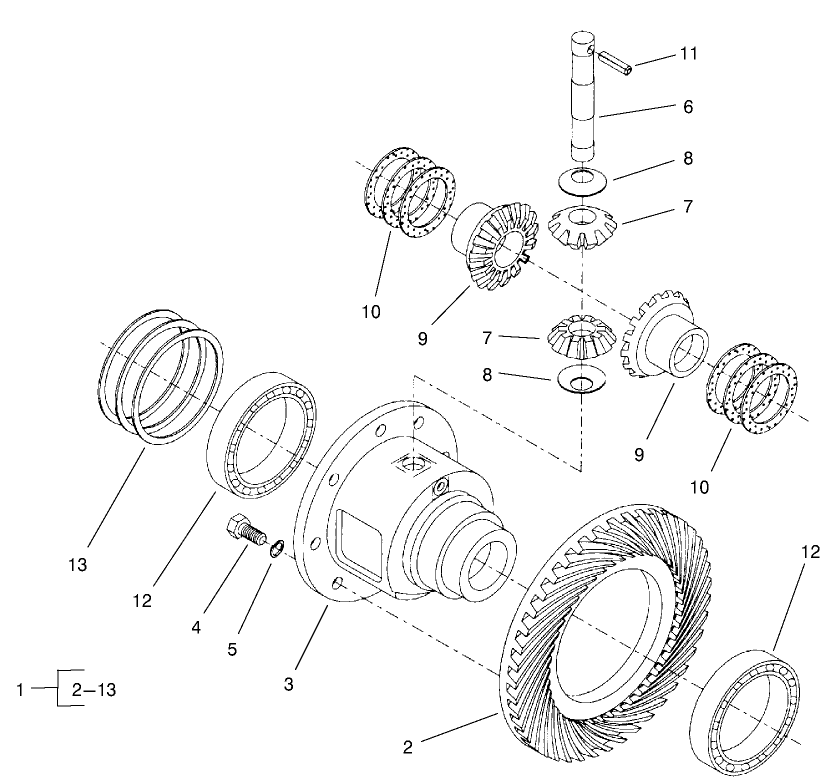 Rear Axle Assembly No. 100-3784 (continued) Differential Assembly