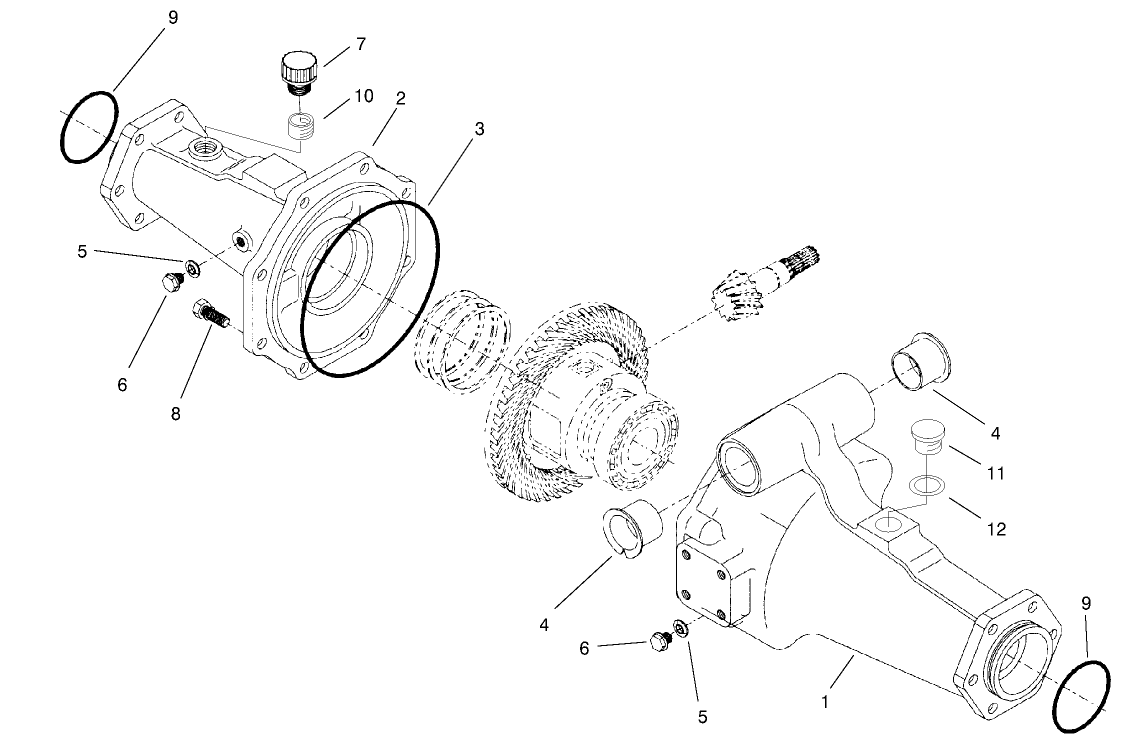 Rear Axle Assembly No. 100-3784 (continued) Axle Support Assembly