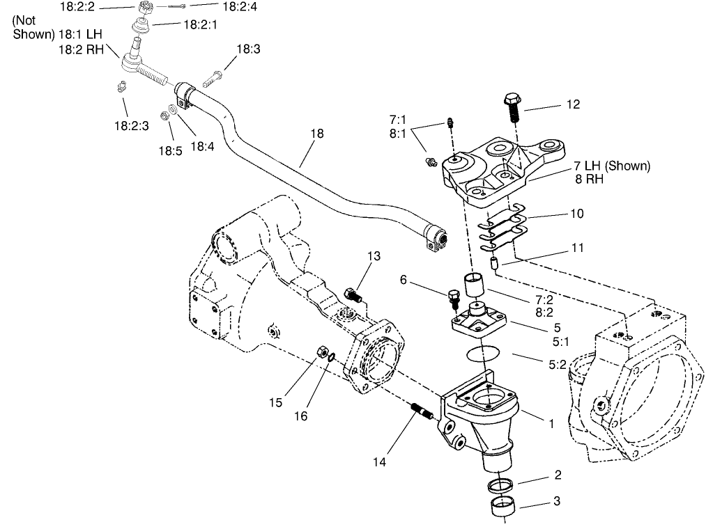 Rear Axle Assembly No. 100-3784 (continued) Bevel Gear Case Assembly