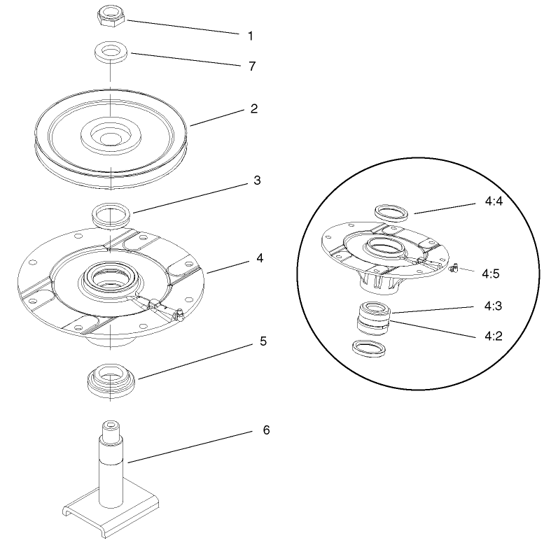 Spindle Assembly No. 104-3532 (rh And Lh Deck)