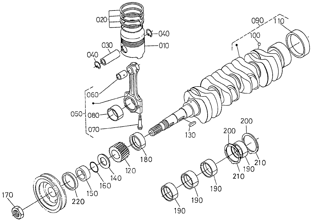 Piston And Crankshaft Assembly