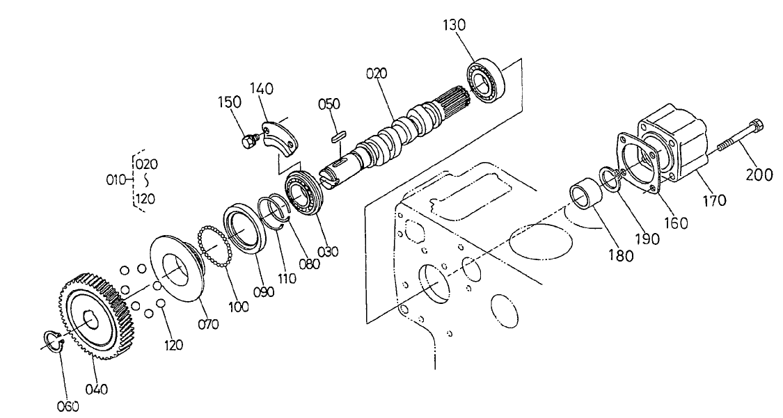 Fuel Camshaft And Governor Shaft Assembly