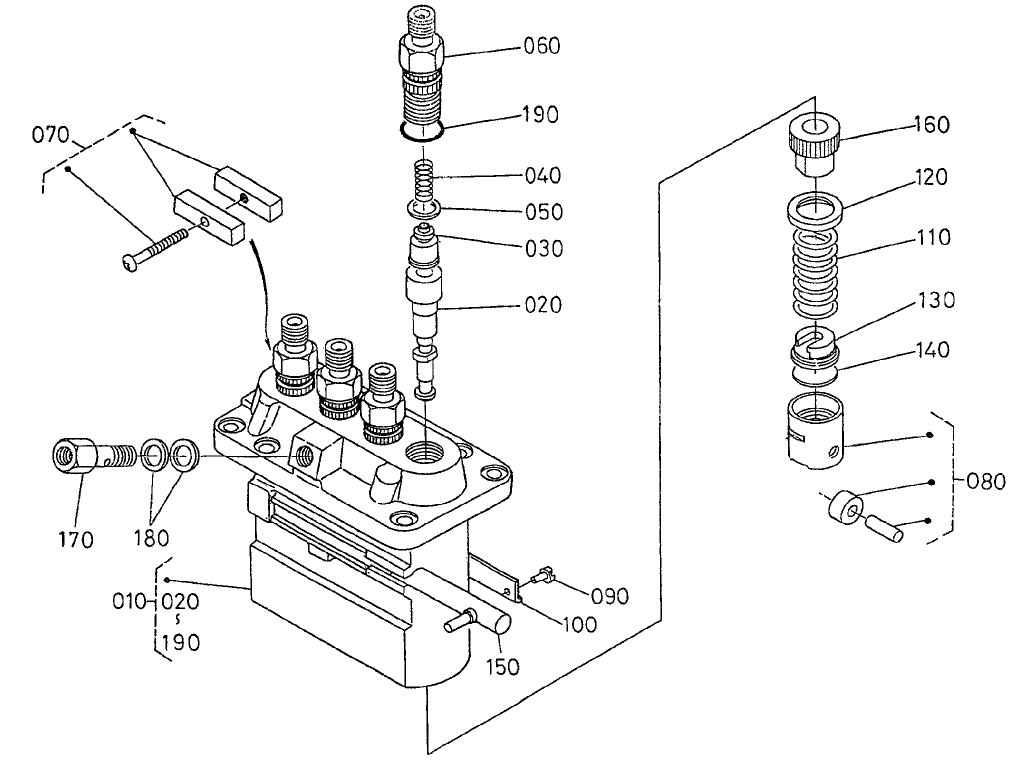 Injection Pump Component Parts Assembly