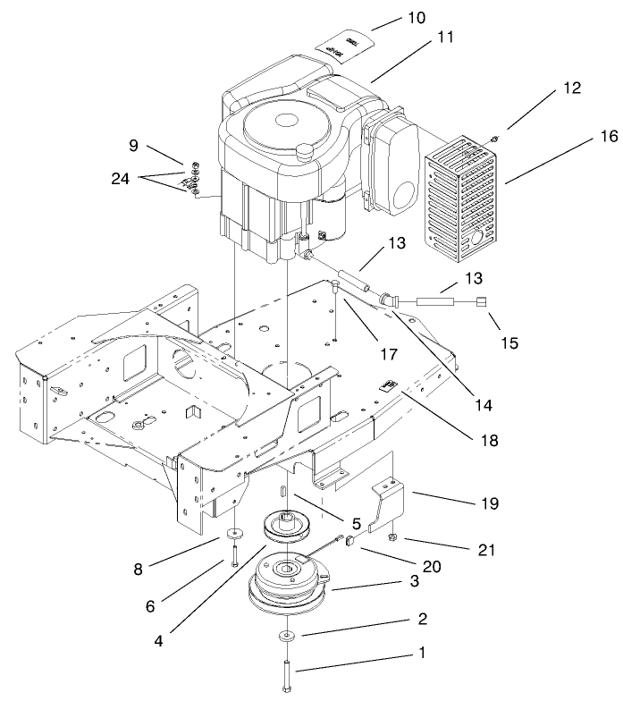 Engine And Clutch Assembly