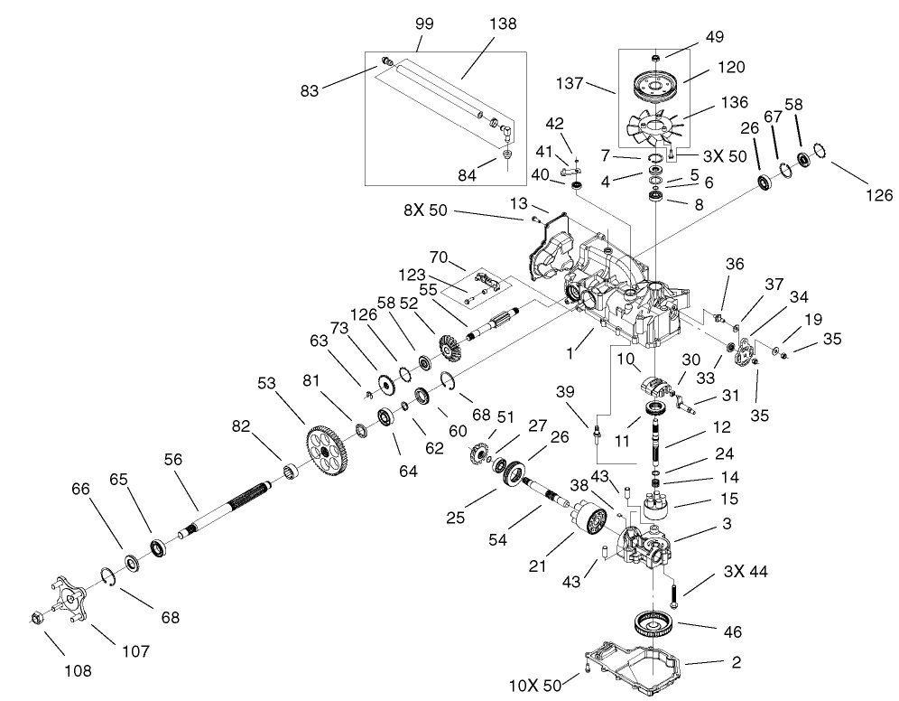 Right Hand Hydro Transaxle Assembly No. 100-7360