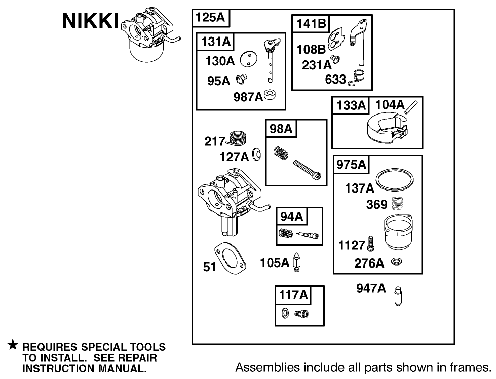 Nikki Carburetor Assembly Briggs And Stratton 311777-0117-E1
