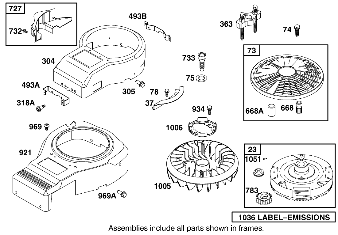 Blower Housing Assembly Briggs And Stratton 311777-0117-E1