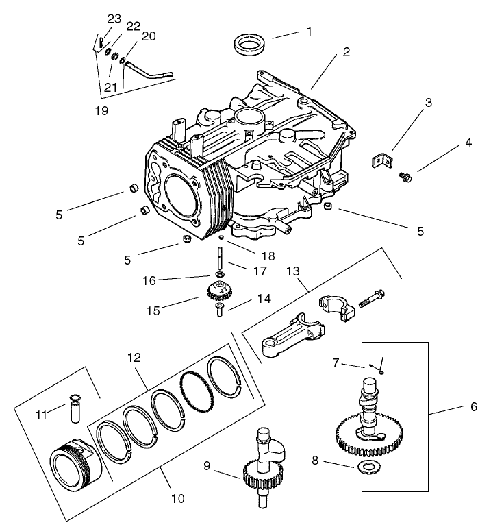 Crankcase Assembly  Kohler CV 490-27503
