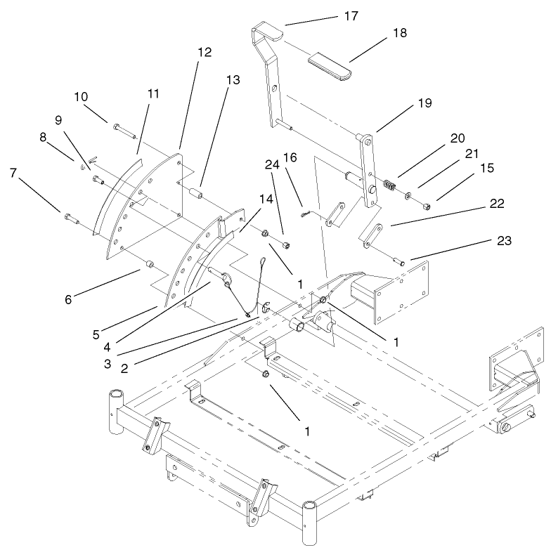 Height-of-Cut Handle and Plate Assembly