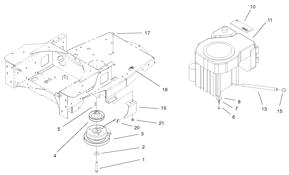 Engine and Clutch Assembly