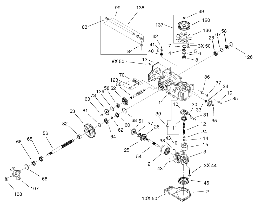 Right Hand Hydro Transaxle Assembly No. 100-7360