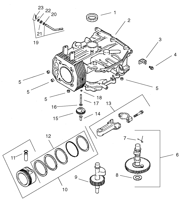 Crankcase Assembly  Kohler CV 490-27503