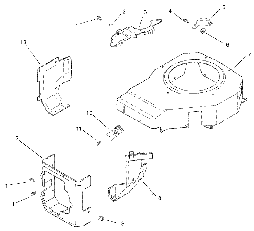 Blower Housing and Baffle Assembly  Kohler CV 490-27503