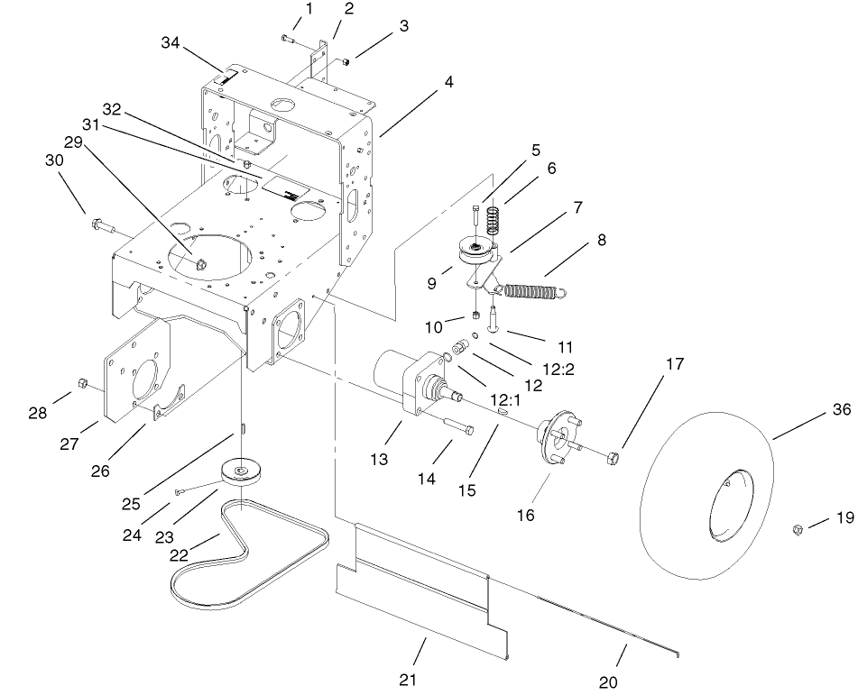 Wheel Motor And Tire Assembly